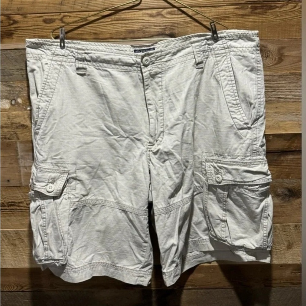 Vintage Ralph Lauren Polo Jeans Khaki  tan Cargo Shorts hiking walking street 40